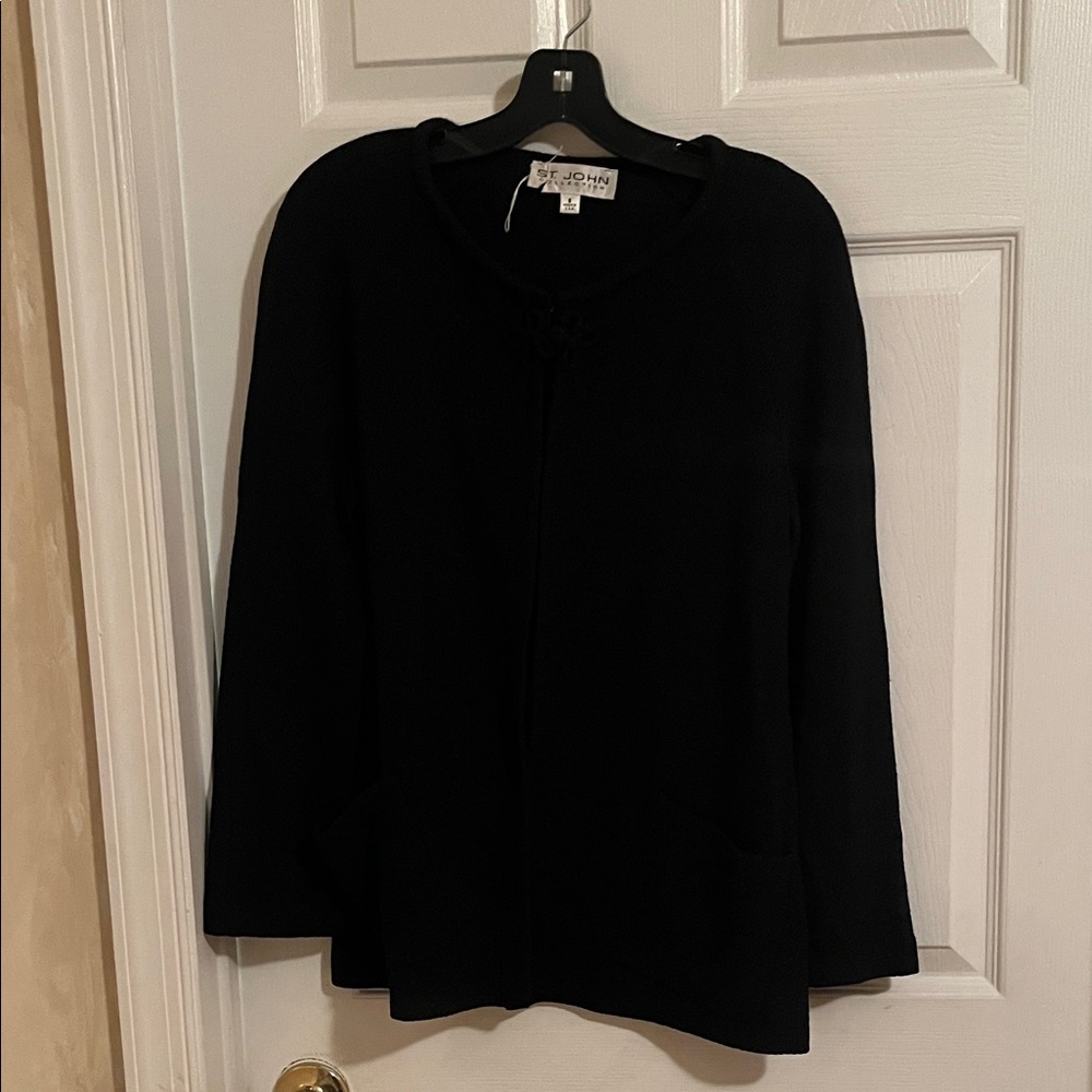 St. John Elegant Black Cardigan